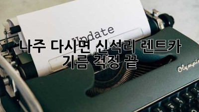 나주 다시면 신석리 렌트카: 기름 걱정 끝!