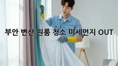 부안 변산 원룸 청소🧹✨ 미세먼지 OUT!